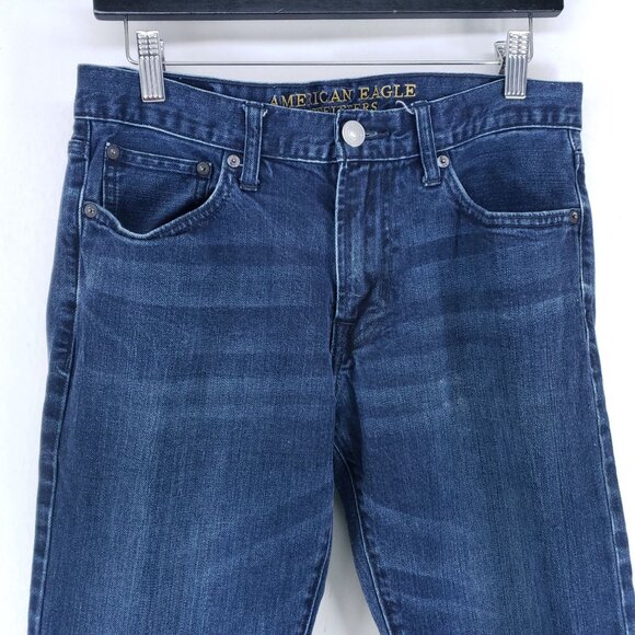 American Eagle Slim Straight Jeans Men's Size 30x34 Stretch - Picture 3 of 7